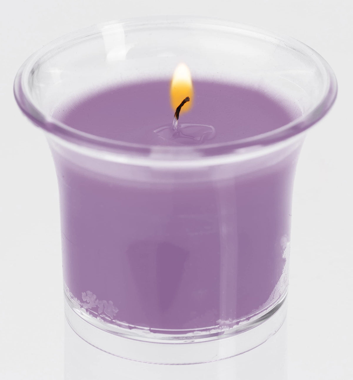 HYOOLA Clear Cup Scented Votive Candles - Vanilla Lavender - 12 Hour Burn Time - 4 Pack - European Made