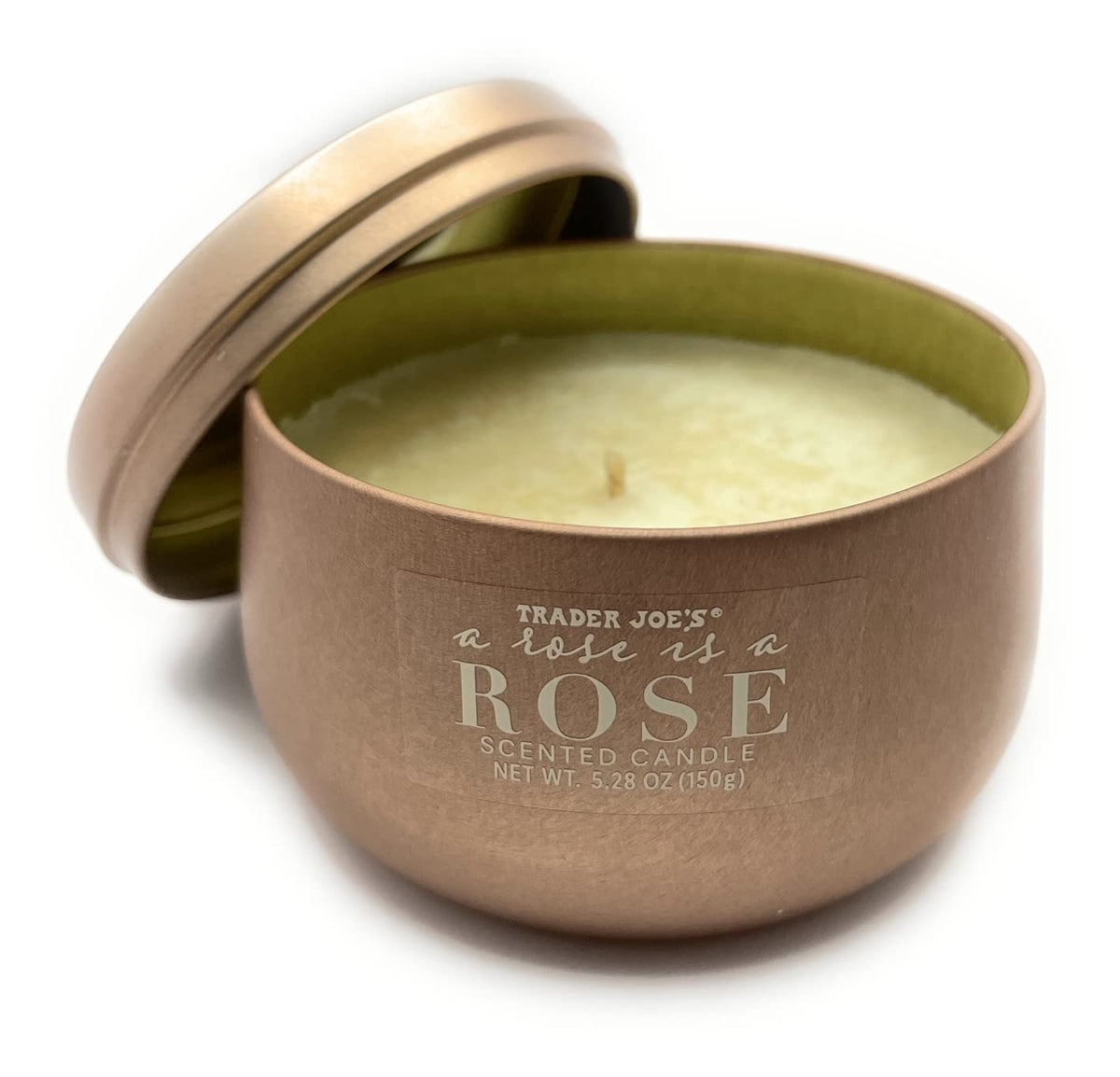 Trader Joes A Rose is a Rose Scented Candle - Soy Wax,Coconut Oil & Beeswax Blend 5.28 oz (Pack of 1)