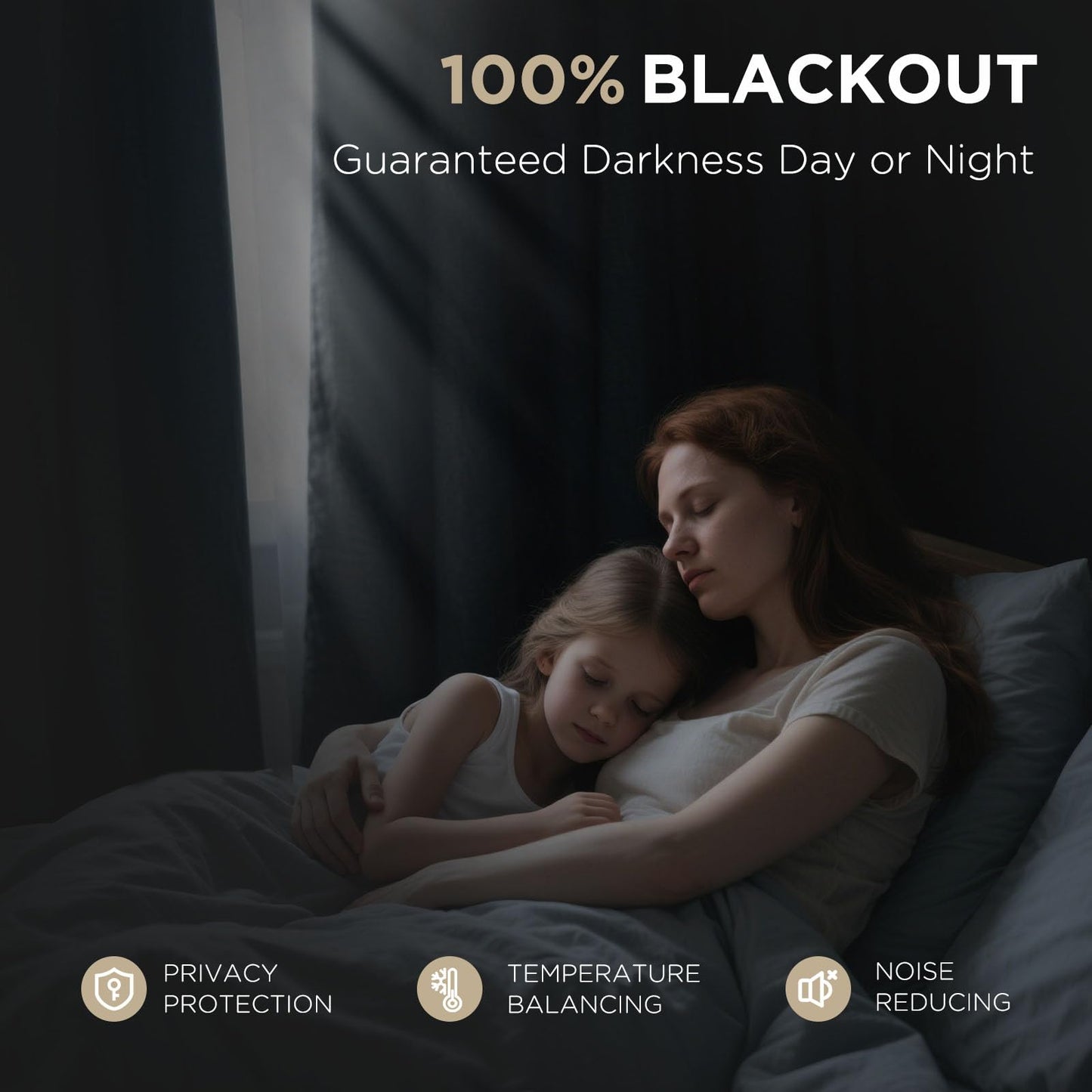 Joydeco Blackout Curtains for Bedroom - 100% Light Blocking 2 Panels Set Black Drapes 66" W x 96" L, Thermal Insulated Room Darkening Curtains, Linen Textured for Living Room, Rod Pocket & Back Tabs
