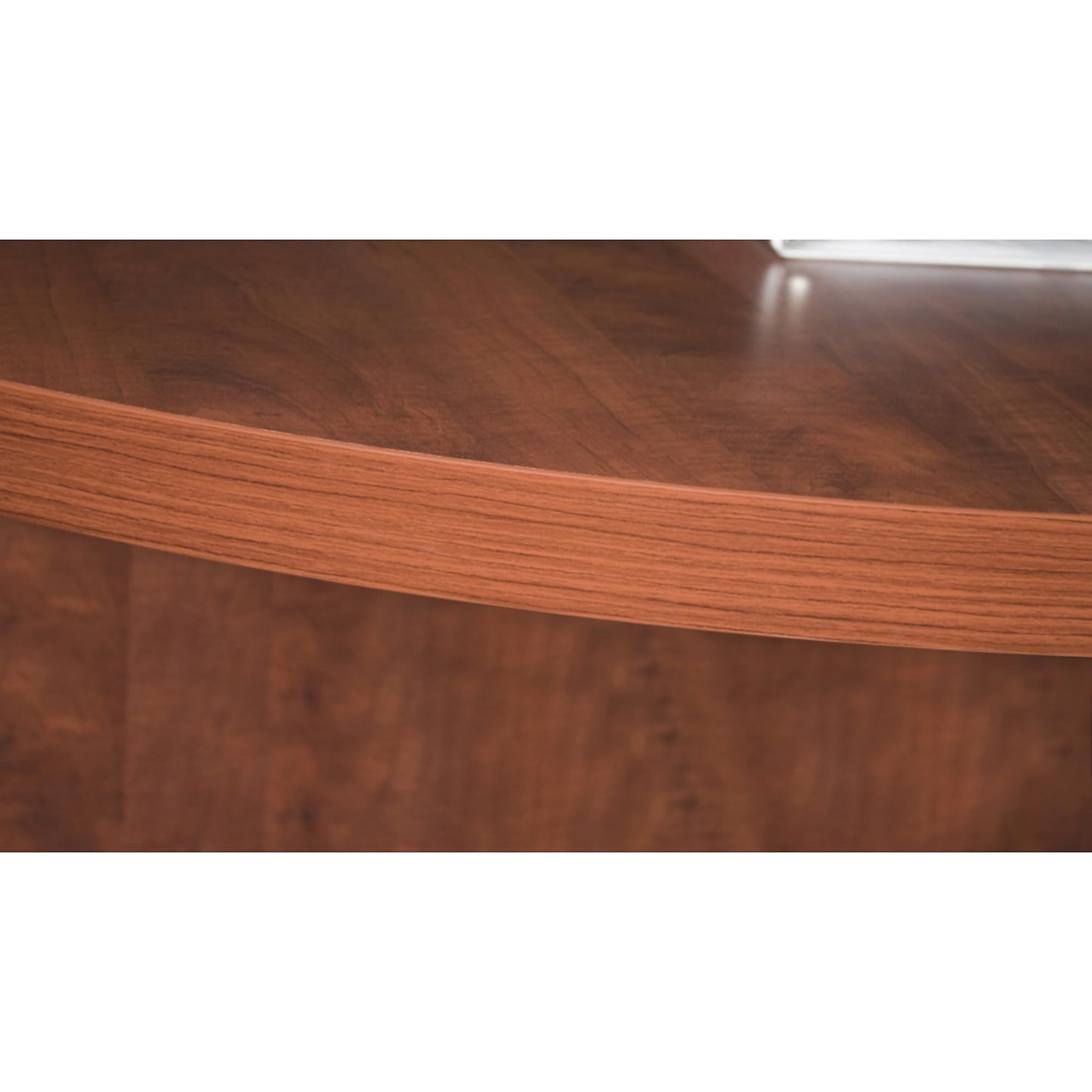 Regency Legacy 14 ft Racetrack Laminate Conference Table with 1 Charging Port, Durable Construction, Scratch-Resistant Surface, and Modern Design for Professional Office Workspaces - Cherry