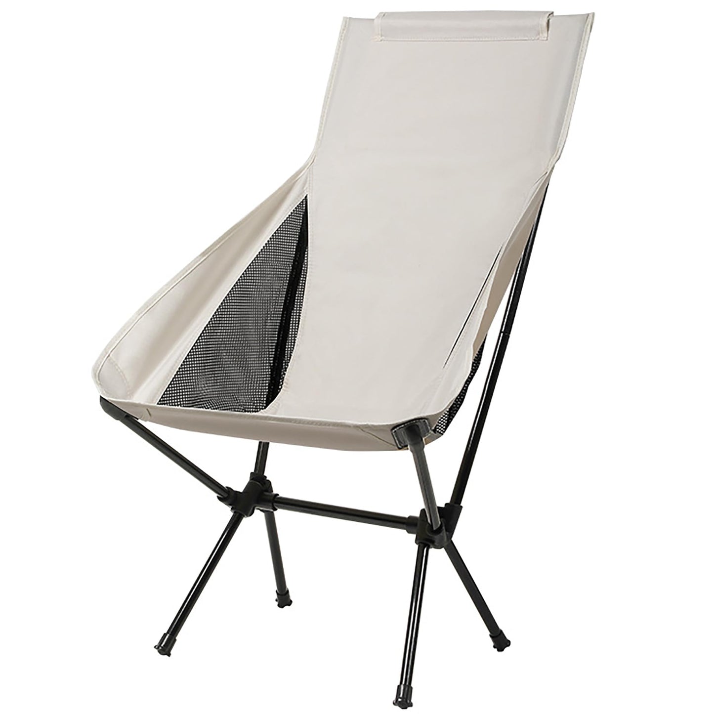 Wind Tour Portable Camping Chair Foldable Outdoor Chair for Hiking Camp Backpacking Lawn Beach Fishing Picnic with Carry Bag (High-Back | White)