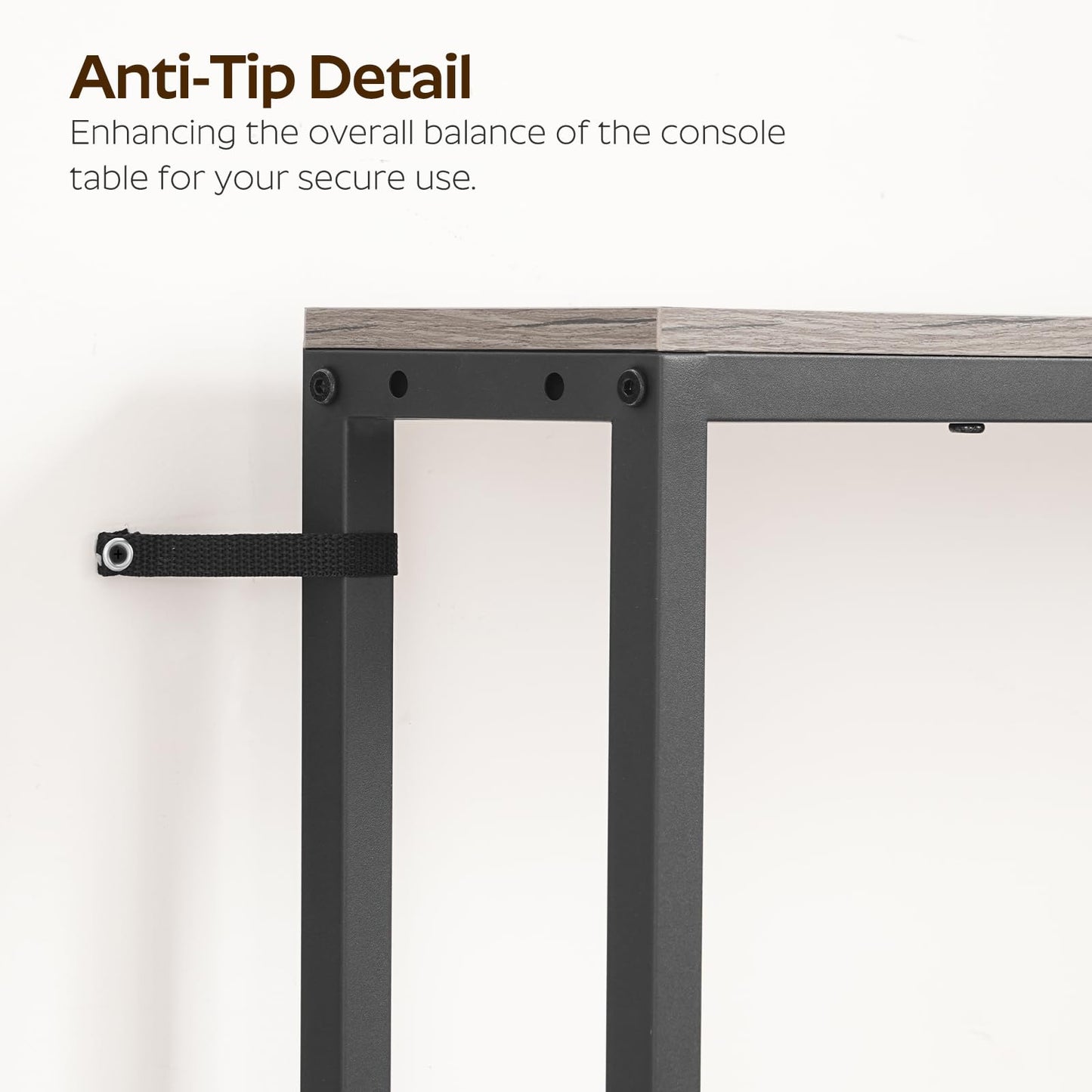 YATINEY Narrow Console Table with Outlets, 78.7" Sofa Table Narrow Long, L Shaped Behind Couch Entryway Table with Charging Station, for Living Room, Hallway, 3 Assembly Options, Greige CT17UBG
