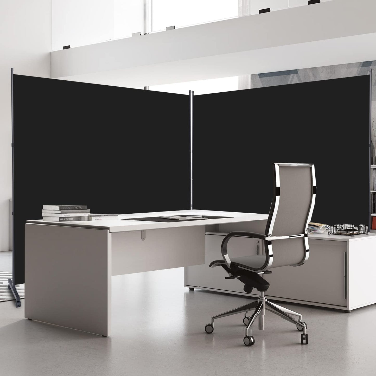 Room Divider Single Panel Partition Room Dividers/Wheels, 71'' Wide Portable Room Divider Screen, Upgrade Fabric Wall Divider for Room Partition Privacy for Space Separation Separator Home Office