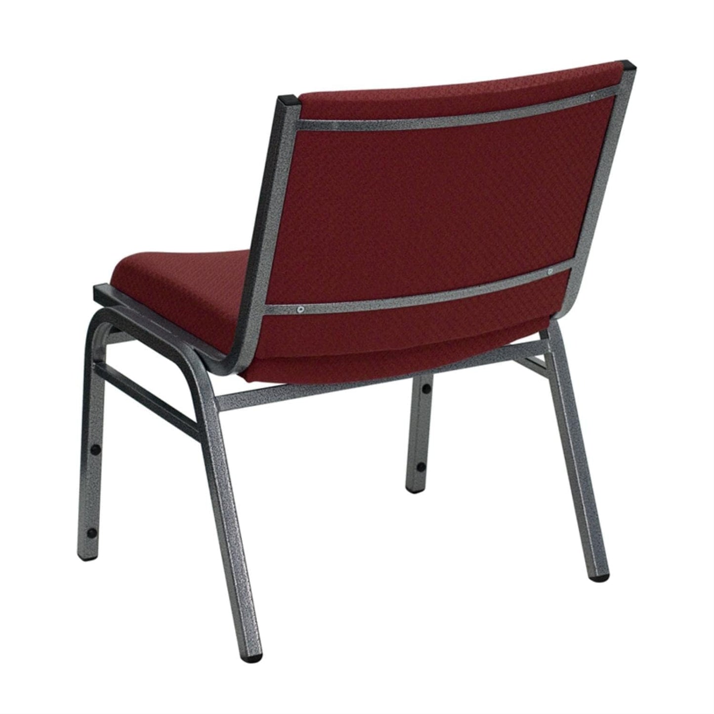 Flash Furniture HERCULES Series Big & Tall 1000 lb. Rated Burgundy Fabric Stack Chair with Ganging Bracket