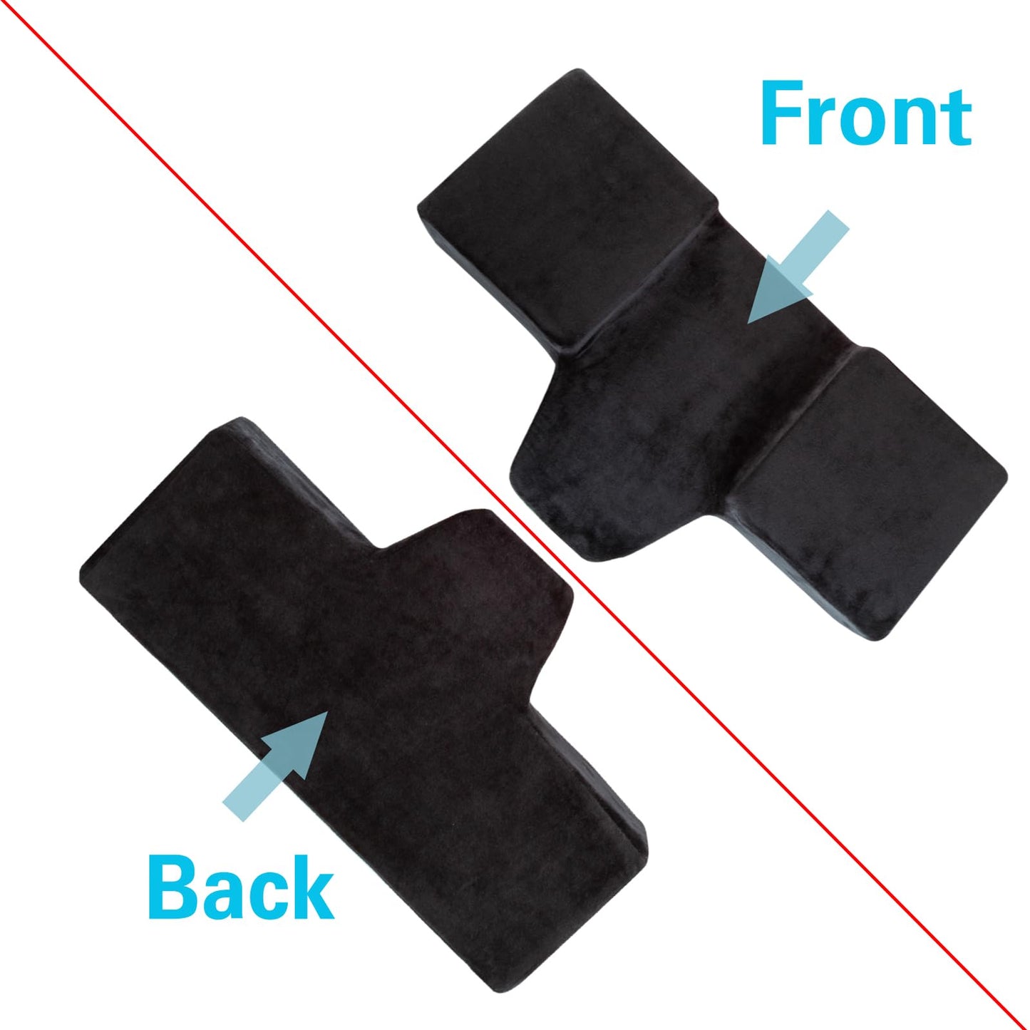 Mobaigift Beauty Salon Curved Memory Foam Bed Pillow, Lash Pillow for Eyelash Extensions Ergonomic Neck Pillow with Neck Back Head Support(Black)