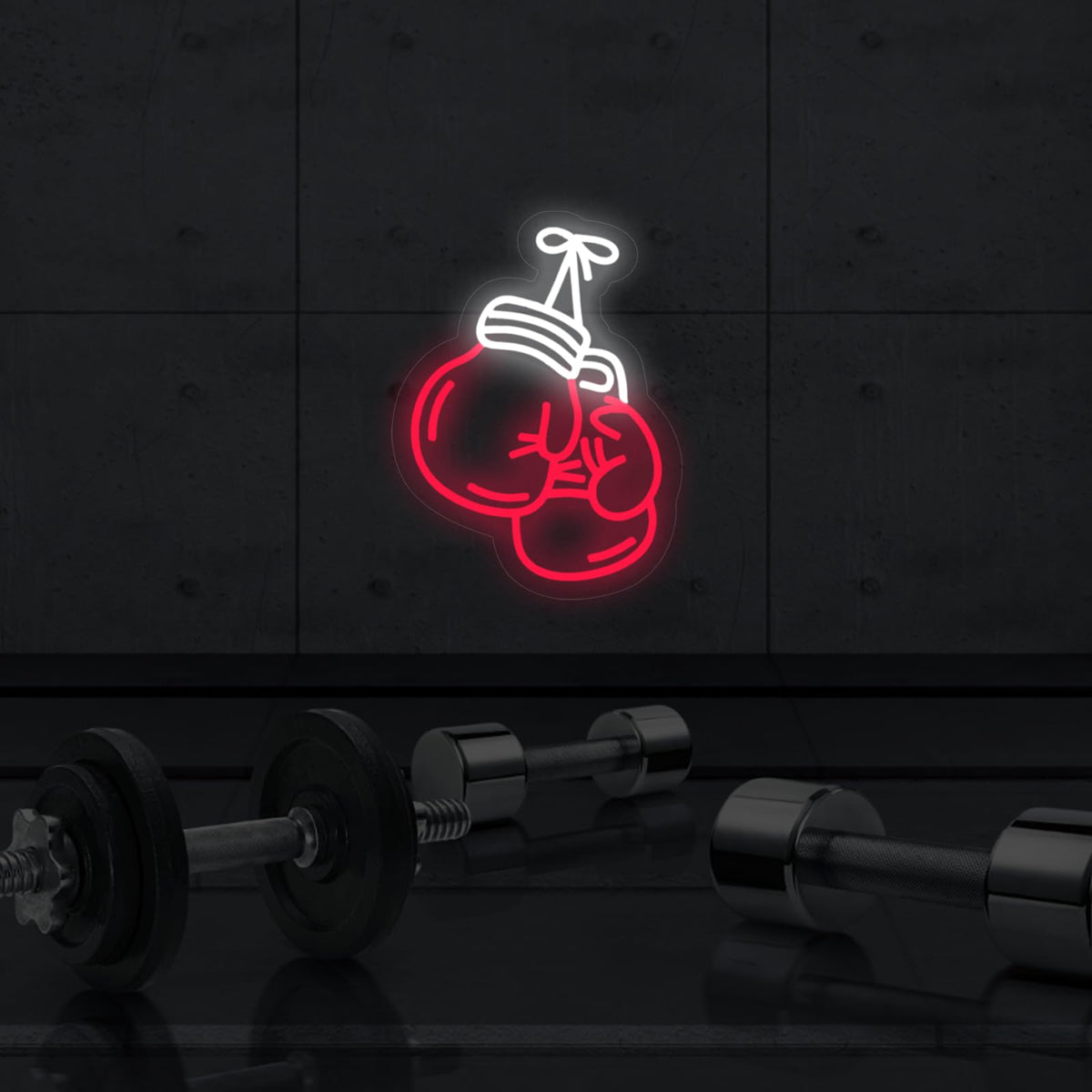 Boxing Gloves Neon Signs for Wall Decor, Home Gym Decor, Bedroom, Garage Gym,Man Cave, Workout Room, Fitness Center, Sports Club, Men's Wall Decor, 15.7"x11.8"