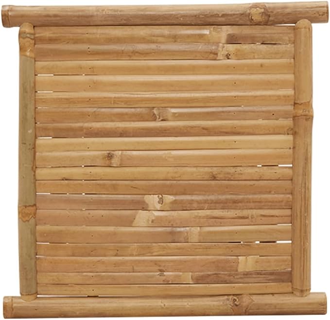 Bamboo Fiber Coffee Table with Storage Shelf, Eco-Friendly Modern Square End
