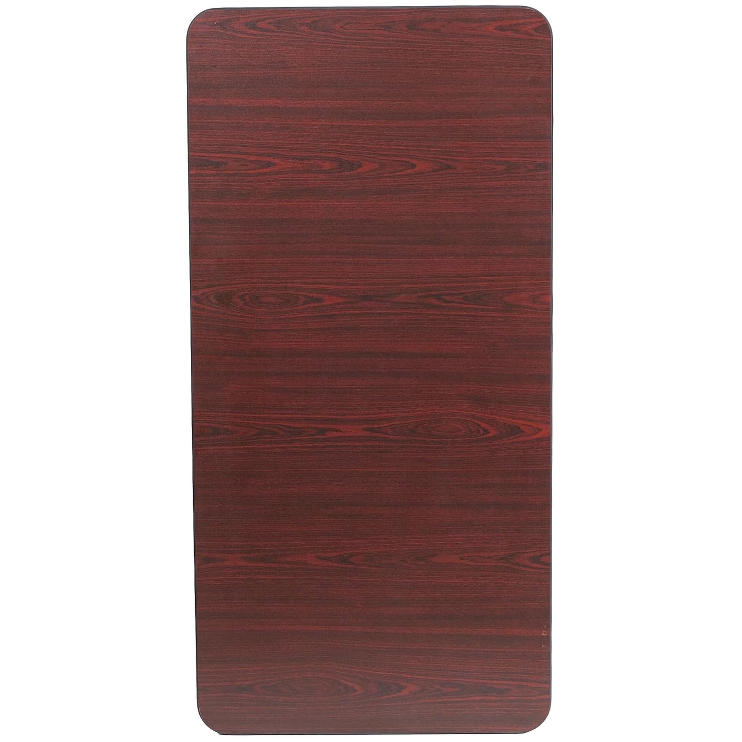 Flash Furniture Frankie Commercial Grade 4-Foot Mahogany Melamine Laminate Folding Banquet Table