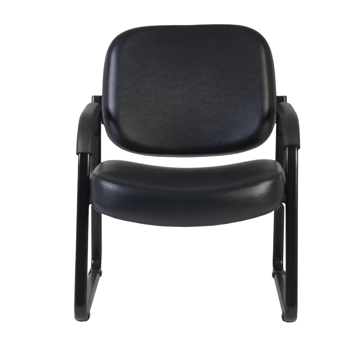 Romig Victor Big & Tall 400 LBS Guest and Reception Chair with Arms, Vinyl - Black