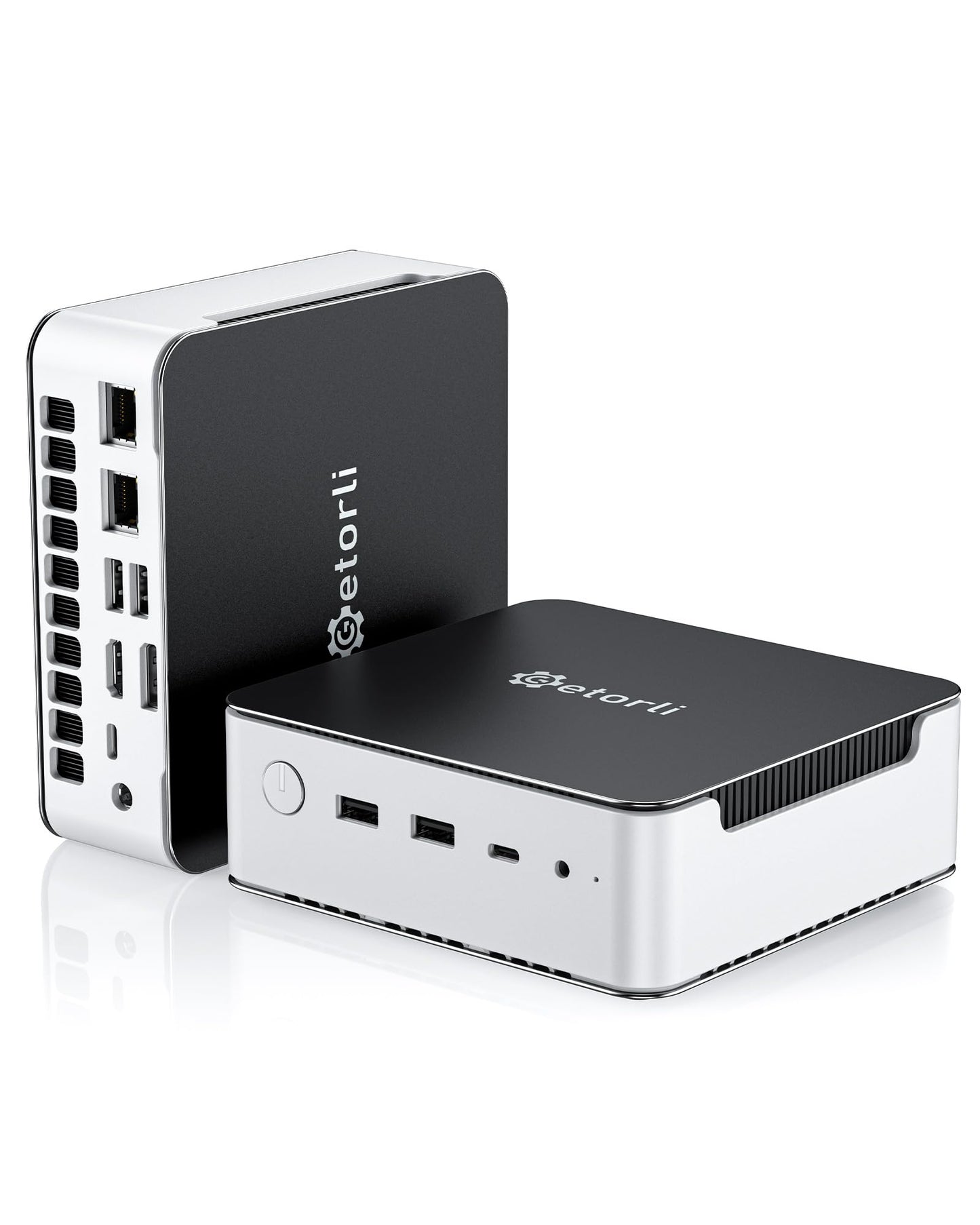 Getorli Mini PC, AMD Ryzen 7 H 255(Up to 4.9GHz), 32GB DDR5 & 1TB PCIe 4.0 SSD Micro PC, 4K Quad Display Mini Desktop Computer with Dual 2.5G LAN，WiFi 6 for Home Office/Gaming/Design & Productivity