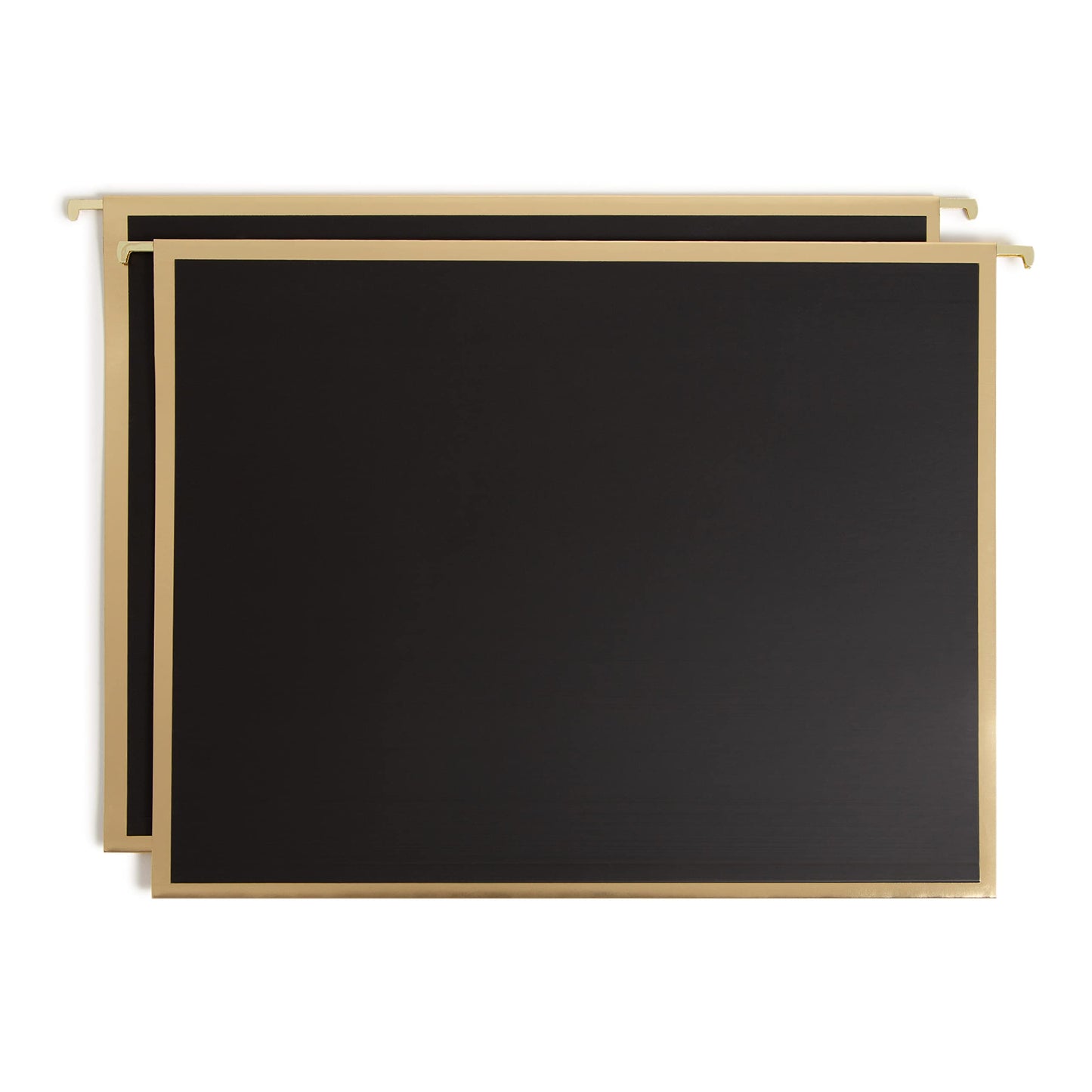 U Brands Classic Outline Hnaging File Folders, Office Supplies, Letter Size, Black, White and Pink with Gold, 6 Count