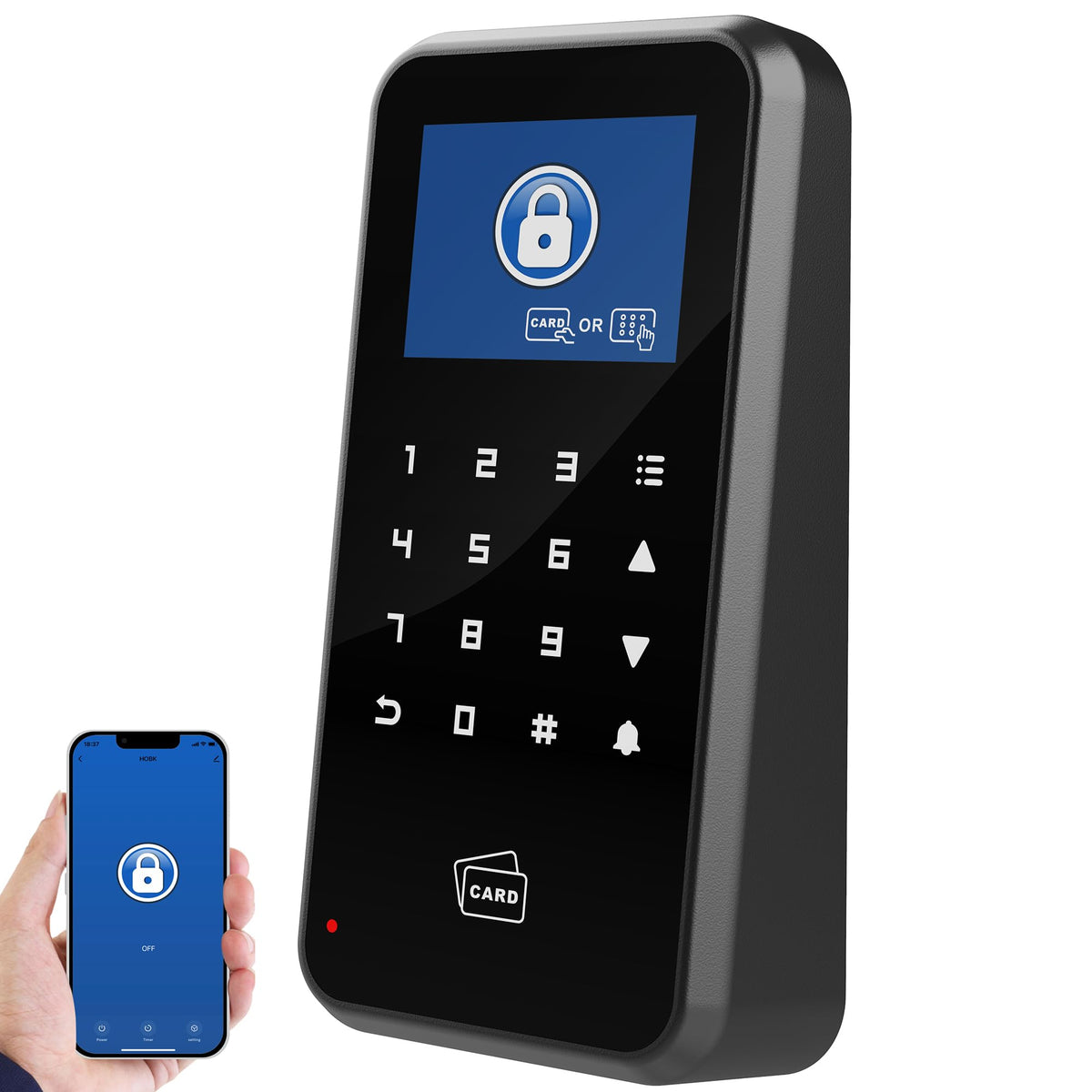 UHPPOTE 2.4-inch Display Door Access Control Touch Keypad 125khz Compatible with WiFi