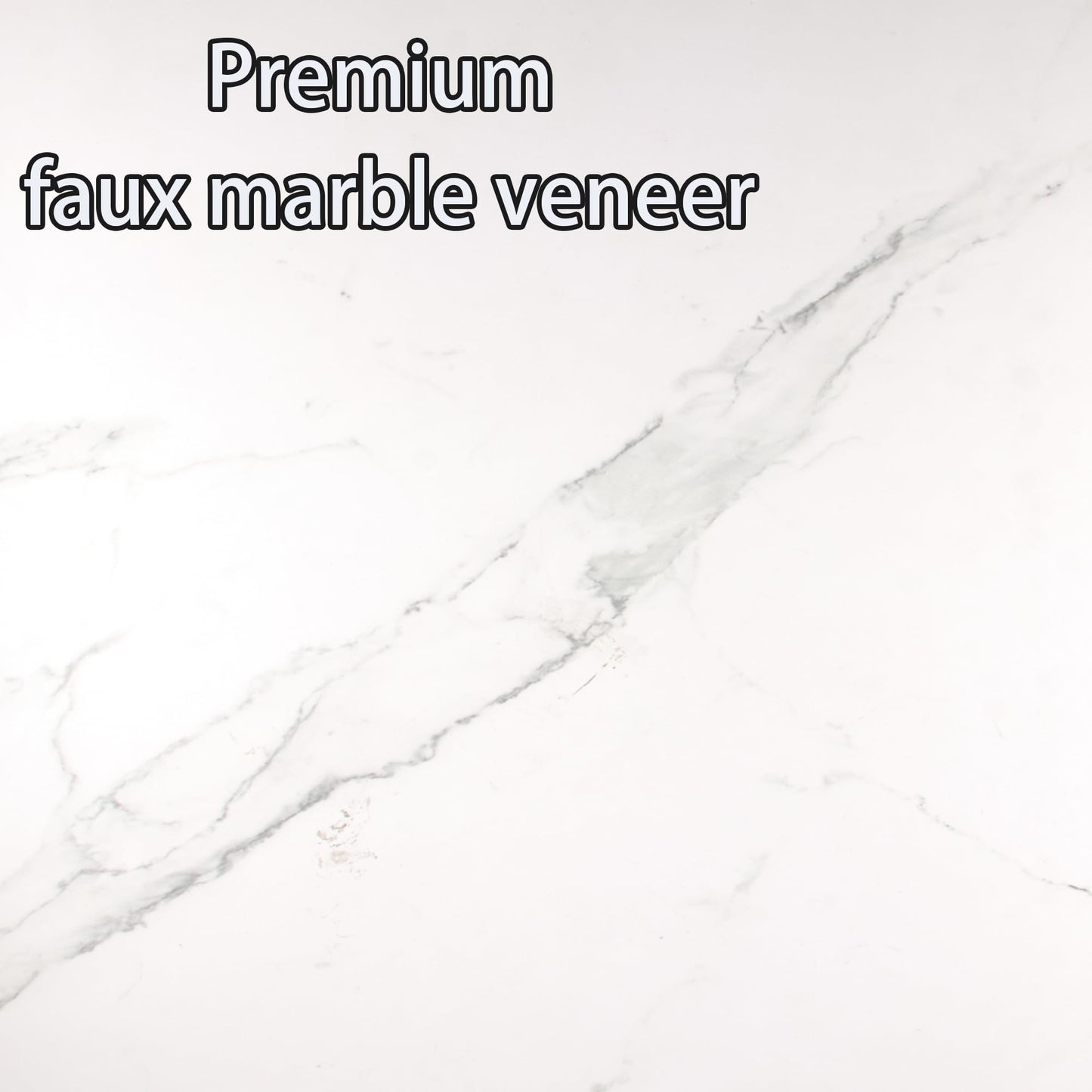 ALPOME 30" Square White Modern Dining Table - Faux Marble Tulip Kitchen Table with Heavy Duty Pedestal Metal Base, Mid-Century Bistro Table for Small Spaces, Apartment, Dining Room, 2-4 People