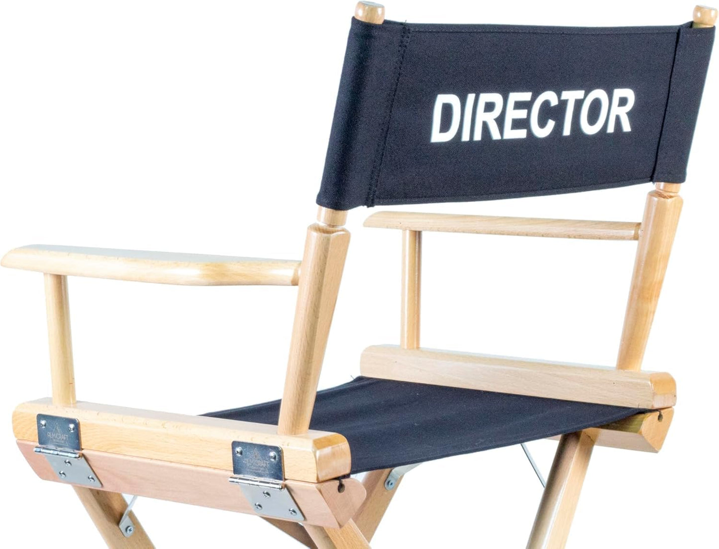 Filmcraft Personalized Tall Director's Chair – Black Finish with Custom Black Canvas, Complete Professional Package for Filmmakers & Creatives (Back of Canvas Customization)