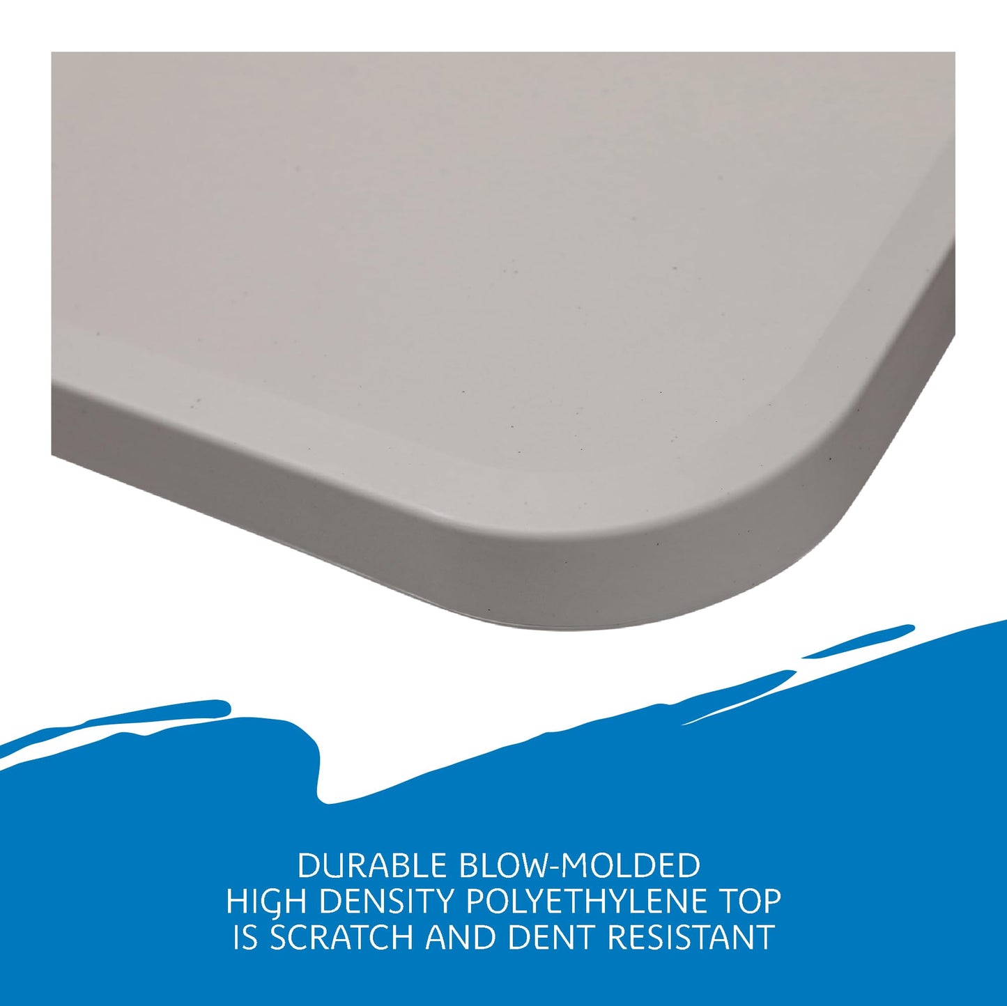 Iceberg IndestrucTable Too Classic, Center-Folding Table, Indoor/Outdoor, 350 lbs Weight Capacity, 60” x 30” x 29” - 65453