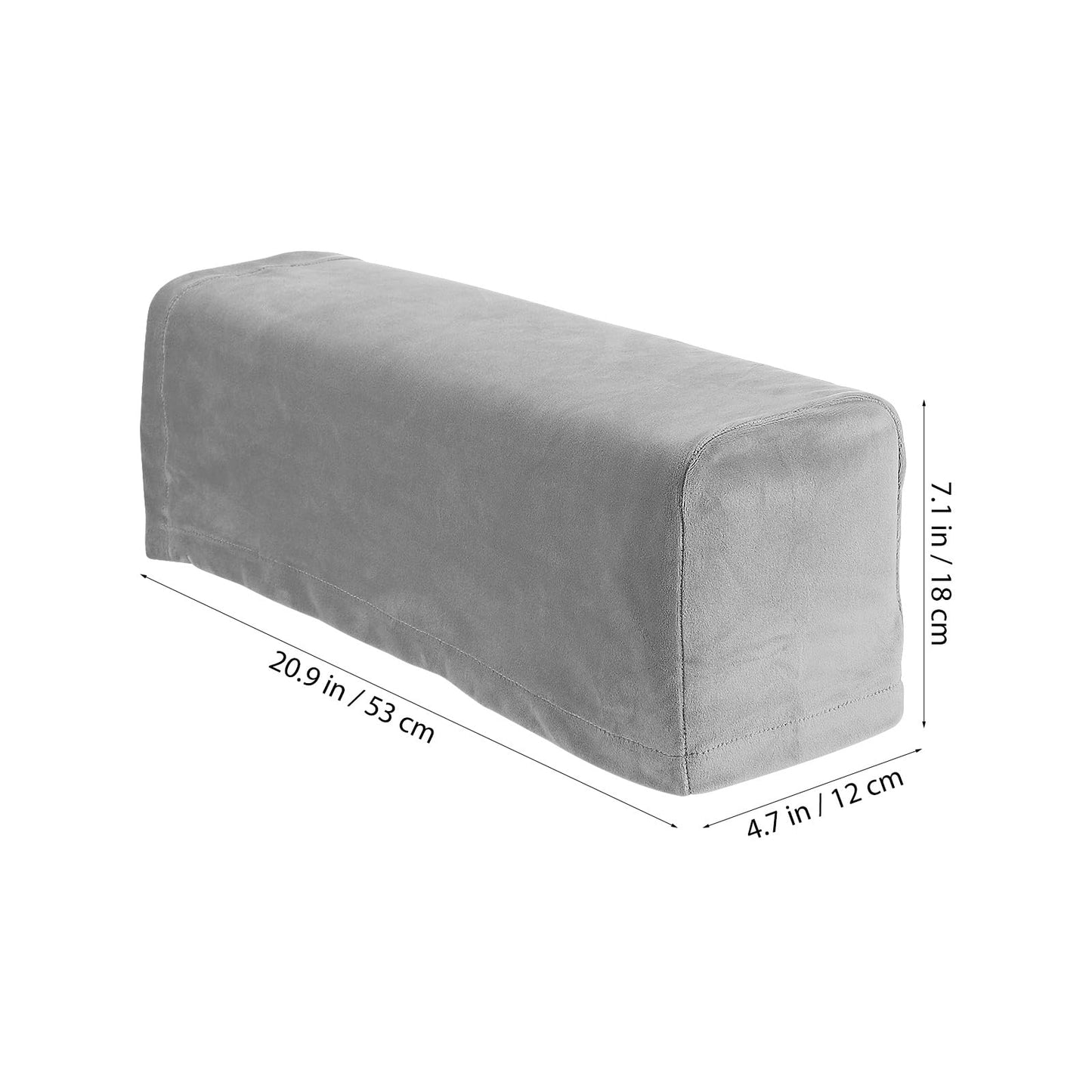 Cabilock 2 Pcs Universal Sofa Armrest Covers Elastic Velvet Slipcovers for Couch and Chair Stretch Furniture Protectors for Living Room and Office 7 X 20 Inches