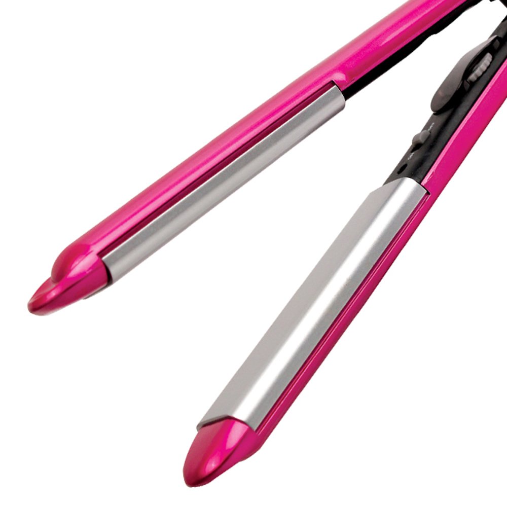 Bed Head Say No More Curved Edge Straightener, Pink Housing, 1 Inch