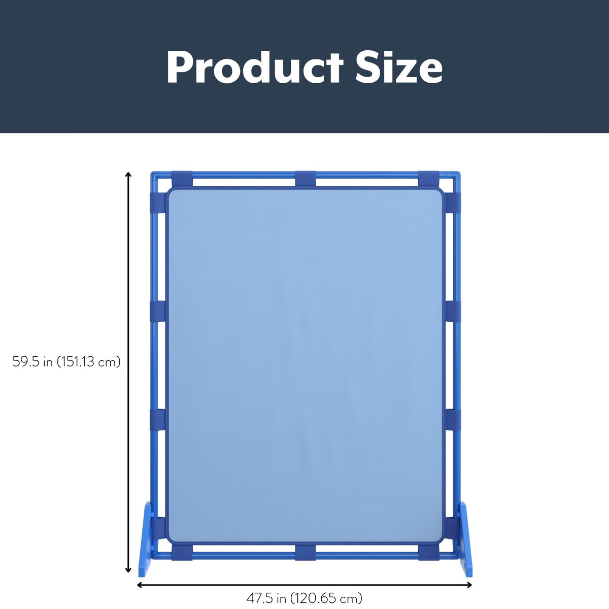 Children's Factory Big Screen PlayPanel, Kids Room Divider, Classroom Privacy Screen, Cantilever Feet Included, Sky Blue