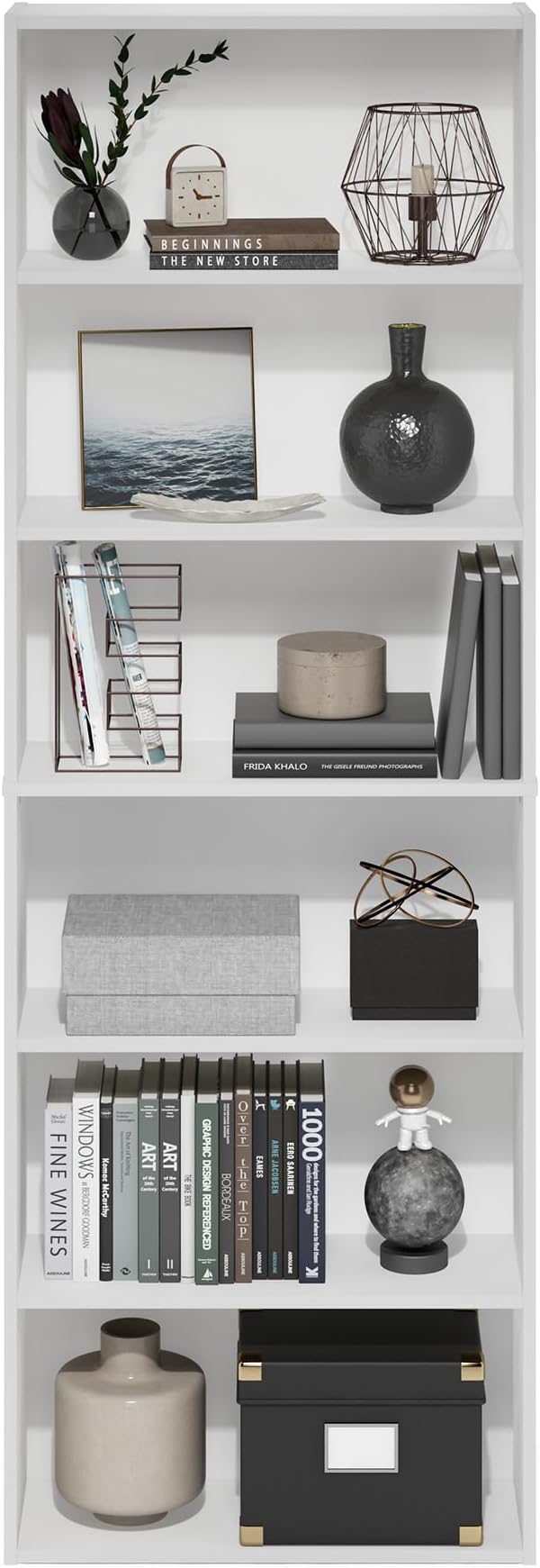 Furinno Jaya Simply Home Free Standing 6-Tier Open Storage Bookcase