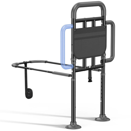 JNALIRC Bed Rails for Elderly Adults Safety with Non-Slip Handle，Adjustable Bed Assist Rail, ASTM Approved, 400 lb Capacity, Fixing Strap & Storage Pocket, Fits Twin/Full/Queen/King