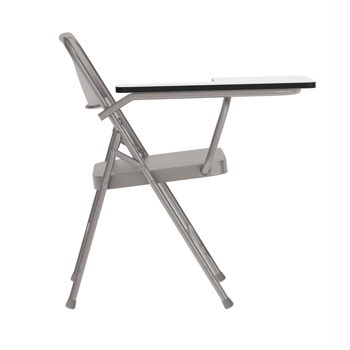 Flash Furniture Rutherford Steel Folding Chair with Right Handed Tablet Arm, Commercial Foldable Conference Room Tablet Arm Chair, Set of 2, Gray