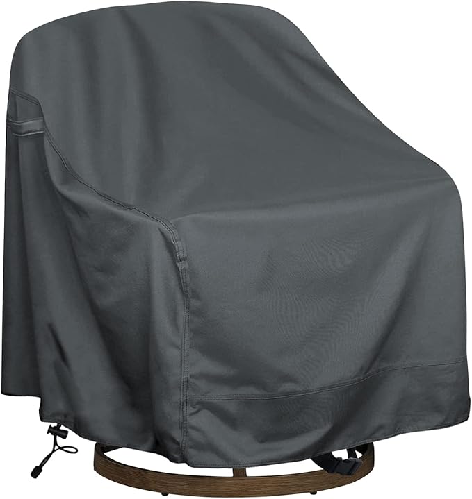 Outdoor Swivel Lounge Chair Cover 1 Pack, Fits to Lawn Patio Chairs, 420D