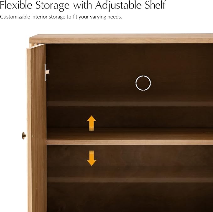 HULALA HOME Solid Wood Sideboard Buffet Cabinet