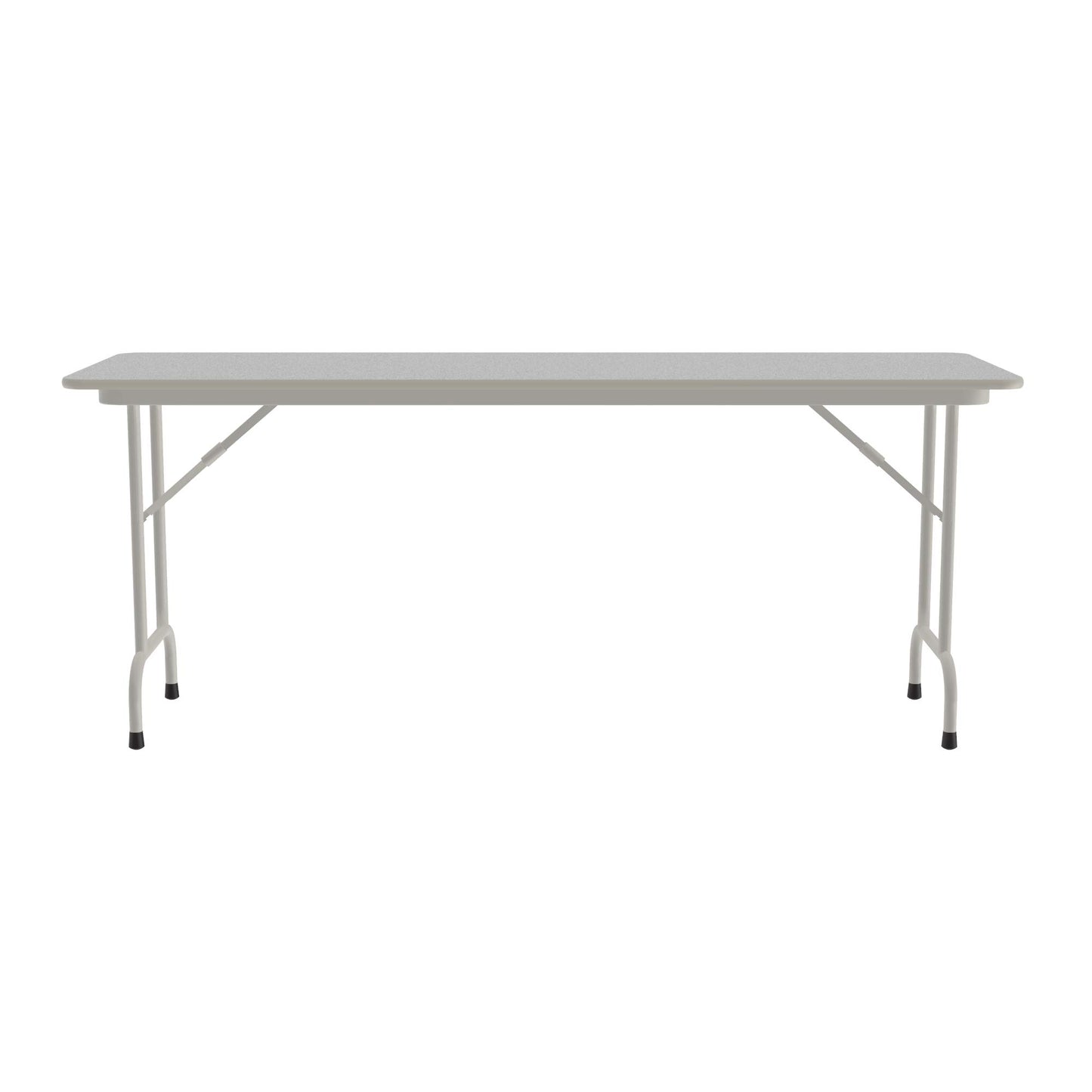 Correll 24"x96" Commercial Duty Small Folding Table, Gray Granite Melamine Top, 5/8" Thick Core, Made in USA, Portable, Strong Steel Apron(CF2496M-15)