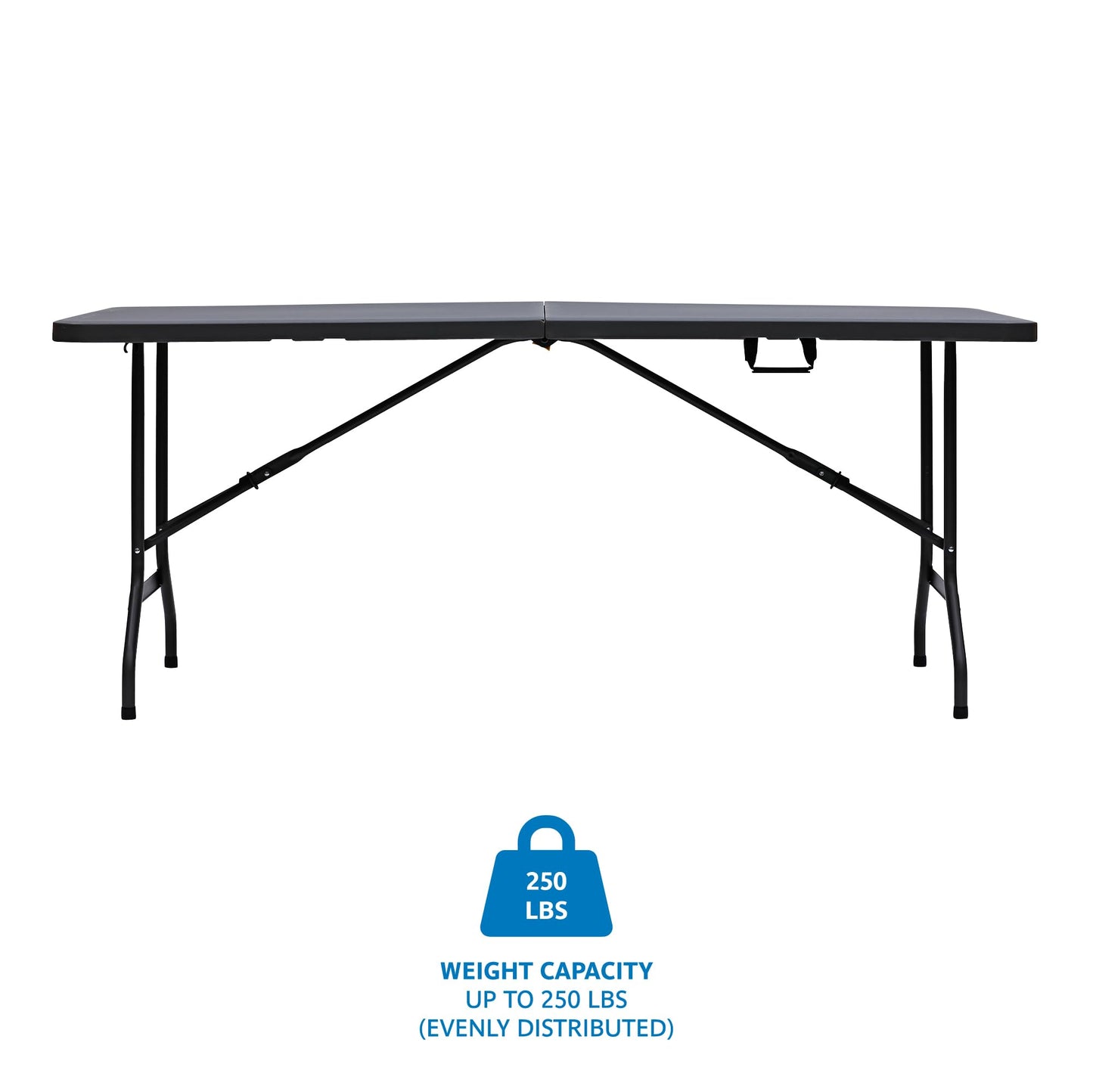 Iceberg 65467 IndestrucTable Too Center-Folding Table, 1200 Series, 30" Width x 72" Length, 29" Tall, Charcoal