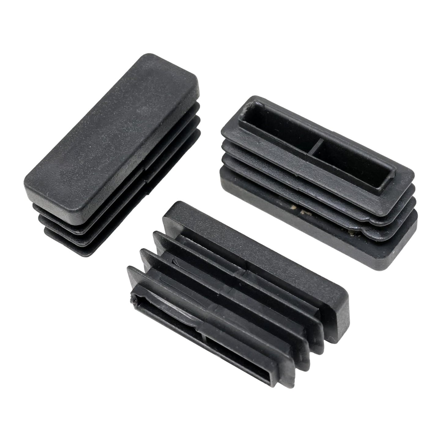 yueton 20PCS Black Rectangle Plug Furniture End Caps Plastic Rectangular Tube Plug for Furniture Foot Chair Legs
