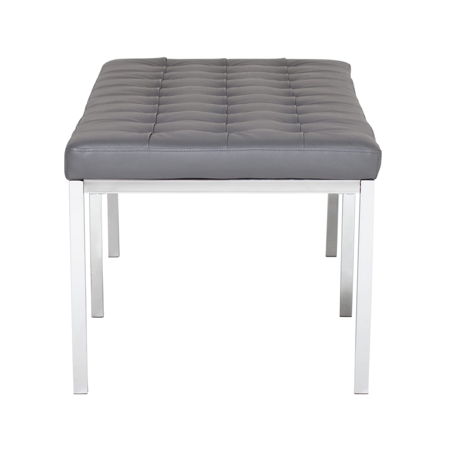 Studio Designs Home Wide Lintel Tufted Bench/Ottoman, Pewter, 60'' (72045)