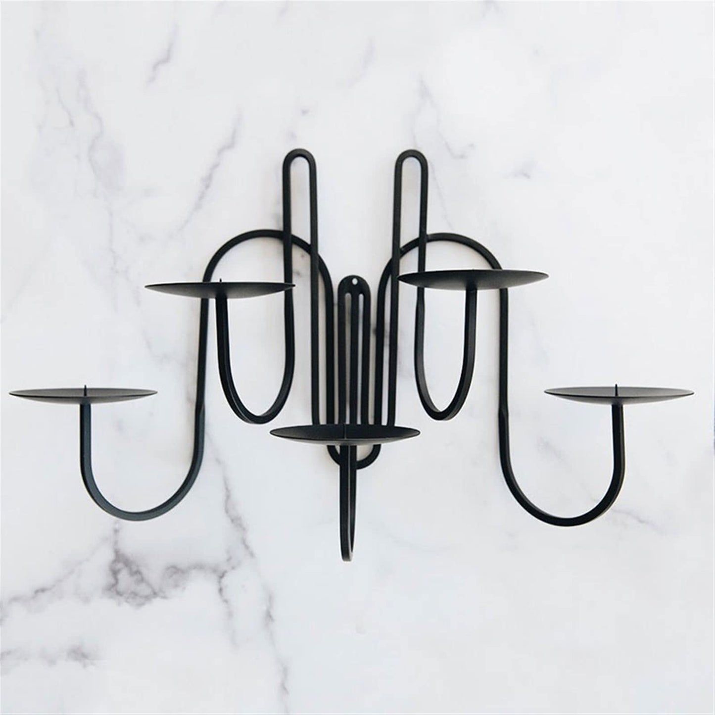cfycfy987 Candelabra European Light Luxury Iron Wall-Mounted Candlestick Simple Living Room Porch Corridor Candle Holder Candle Sticks Holder
