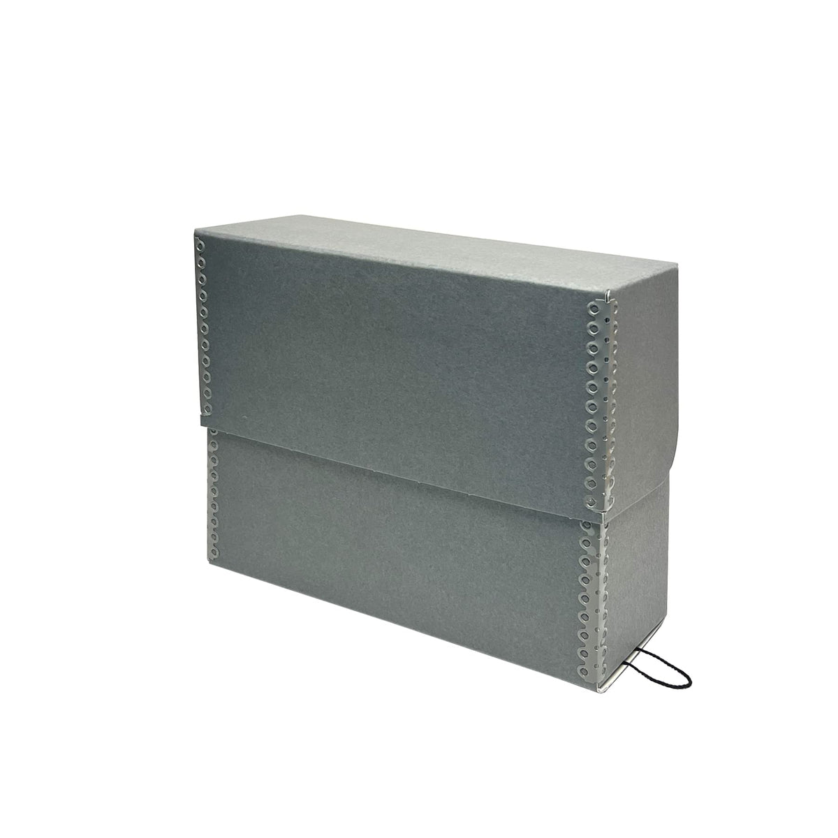 Lineco, Archival Document Storage Box with 12 Letter Sized File Folders, Acid-Free Organizer for Prints, Photos, Papers 12.5" x 10.5" x 5" Wide, Gray