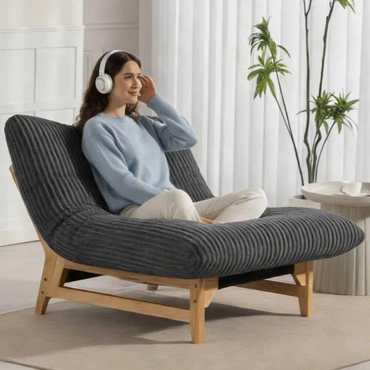 Ningering Giant Cloud Lounge Accent Chair for Reading, Big Comfy Cloud Chair with Frame for Living Room Bedroom Patio, Corduroy|Oversized|44 Inch (Dark Grey)