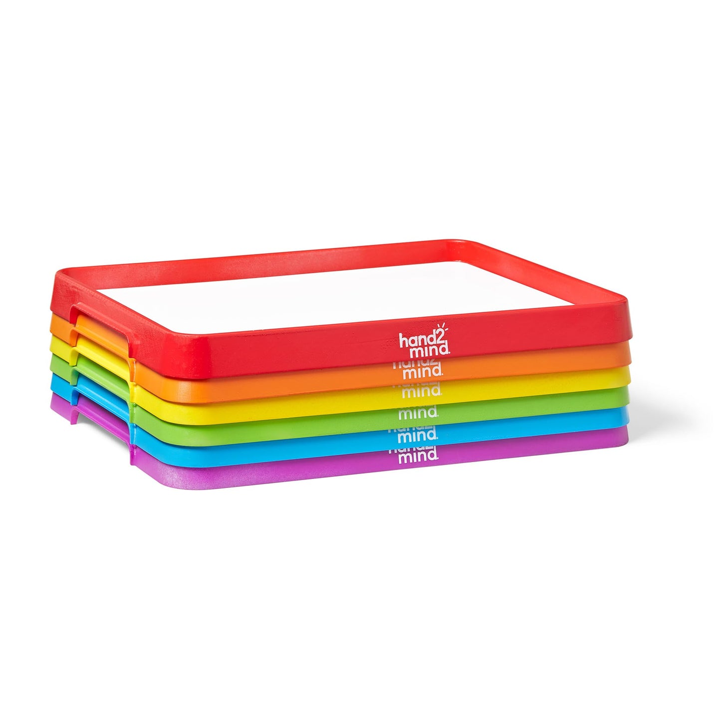 hand2mind Magnetic Dry Erase Activity Trays, Stackable for Classroom, White Boards for Kids, Science of Reading Materials, Multicolor, 1 Count