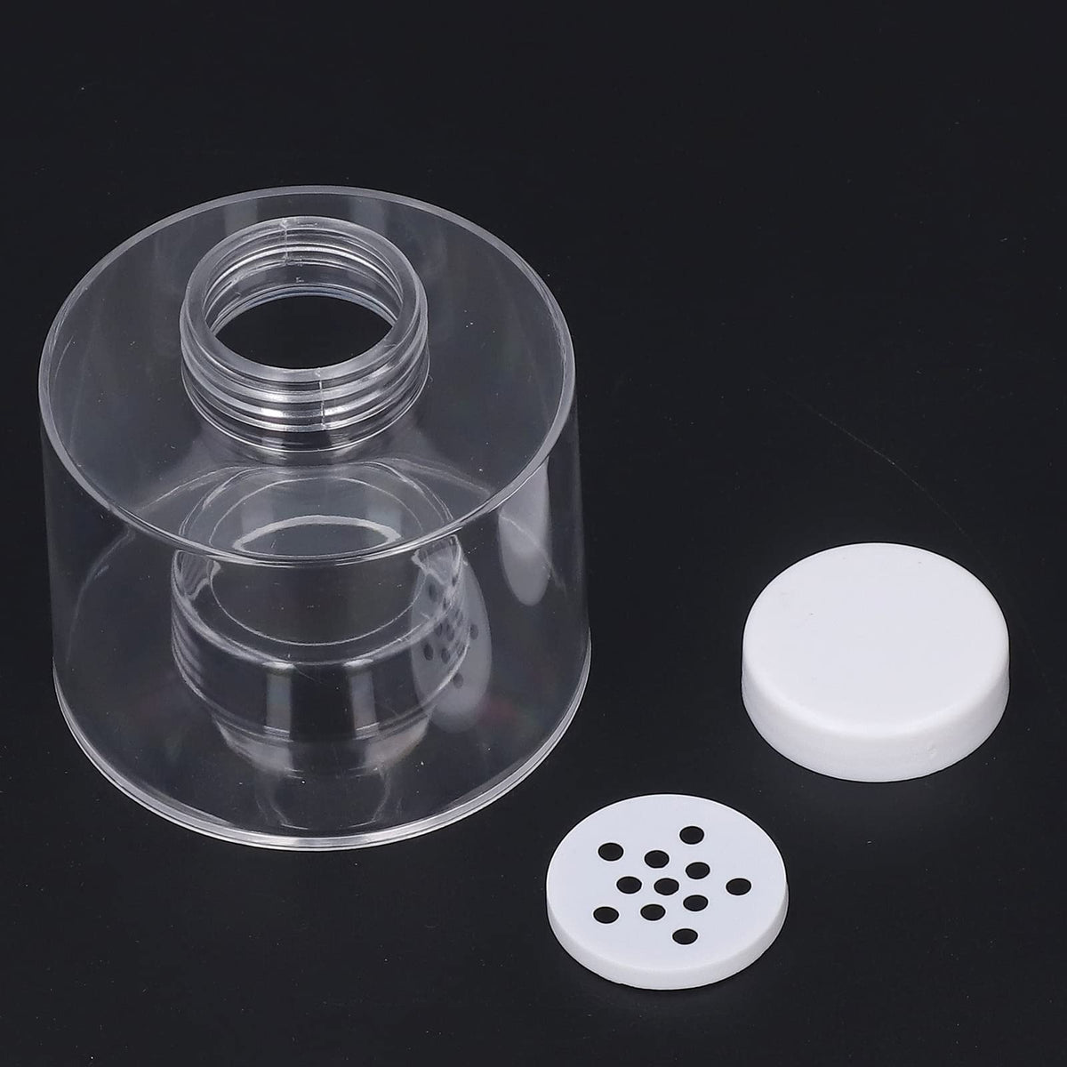 AYNEFY 6 Pcs Stackable Pot,Transparent Tower Seasoning Bottle Storage Container Kitchen Seasonings Jars Salt Storage Box Organizer