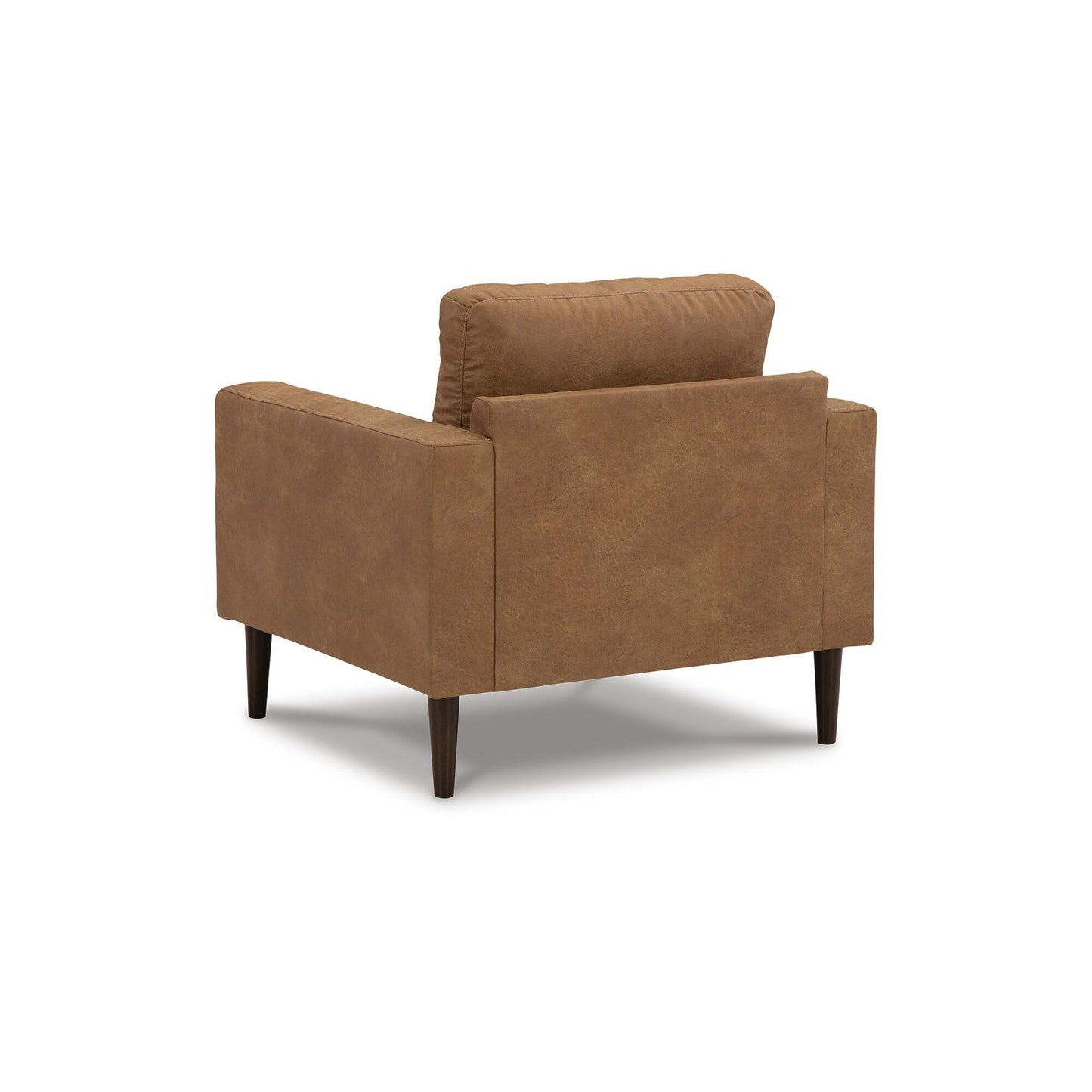 Signature Design by Ashley Telora Contemporary Faux Leather Chair with Loose Cushions, Light Brown