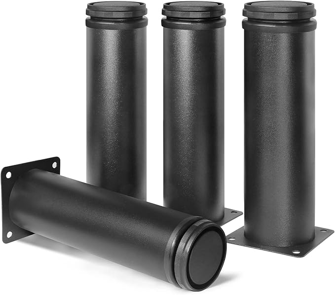 7 Inch Metal Furniture Legs Stainless Steel Adjustable Legs Black Metal Legs