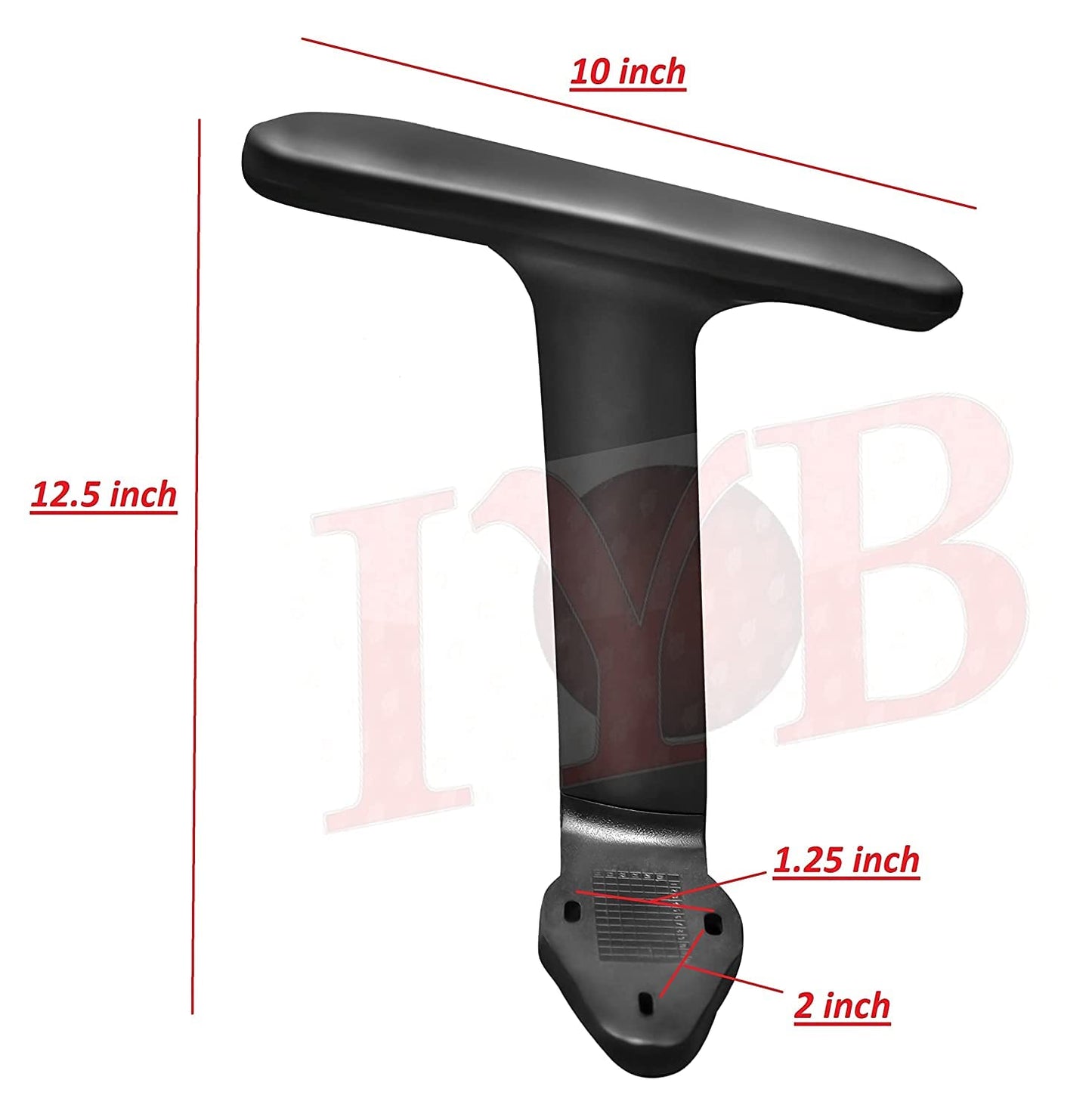 IYB- Black Ola Soft P.U. Adjustable Chair Handle Kit for All revolving Visitor Chair/Chair/Computer & Boss Chair etc (with 10 Free Screw)