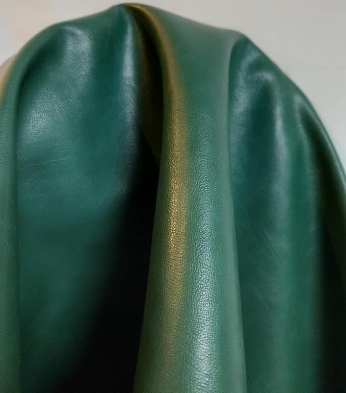 Hunter Green Soft Faux Leather Fabric PU Leather by The Yard Synthetic Pleather