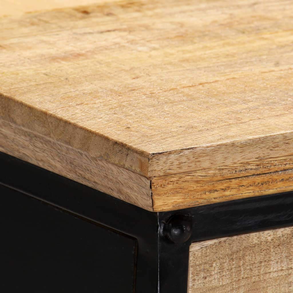 UYTENBMF Solid Mango Wood Writing Desk with 2 Drawers, 43.3"x19.6"x29.9" Home Office Computer Table, Study Desk for Small Items Storage