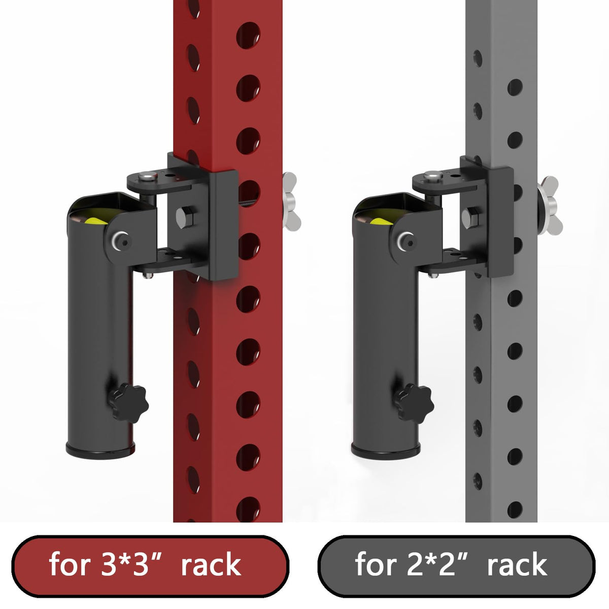 SYL Fitness Rack Mounted Landmine Attachment, T-Bar Row Landmine Base, Fit 2x2 inch & 3x3 inch Square Tube Power/Squat Rack (New Model-(3 * 3″‌))