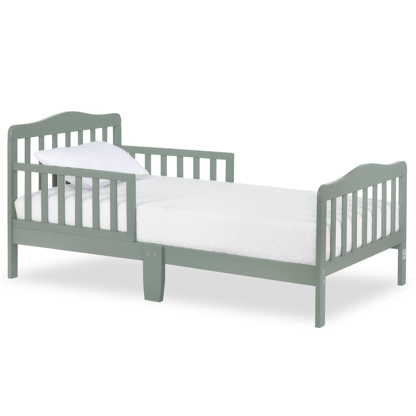 Dream On Me Classic Design Toddler Bed, Safety Rails, GREENGUARD Gold, Meadow Green