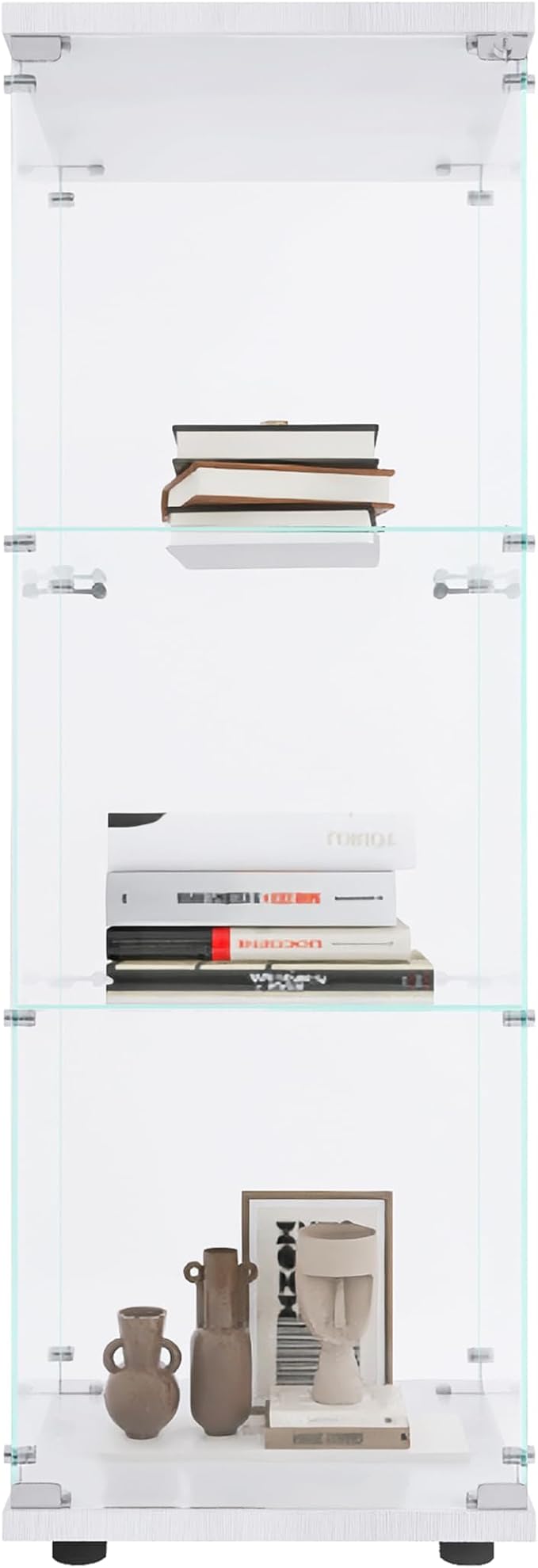 Beauty4U One-Door Glass Display Cabinet, Collection Display, Quick Installation