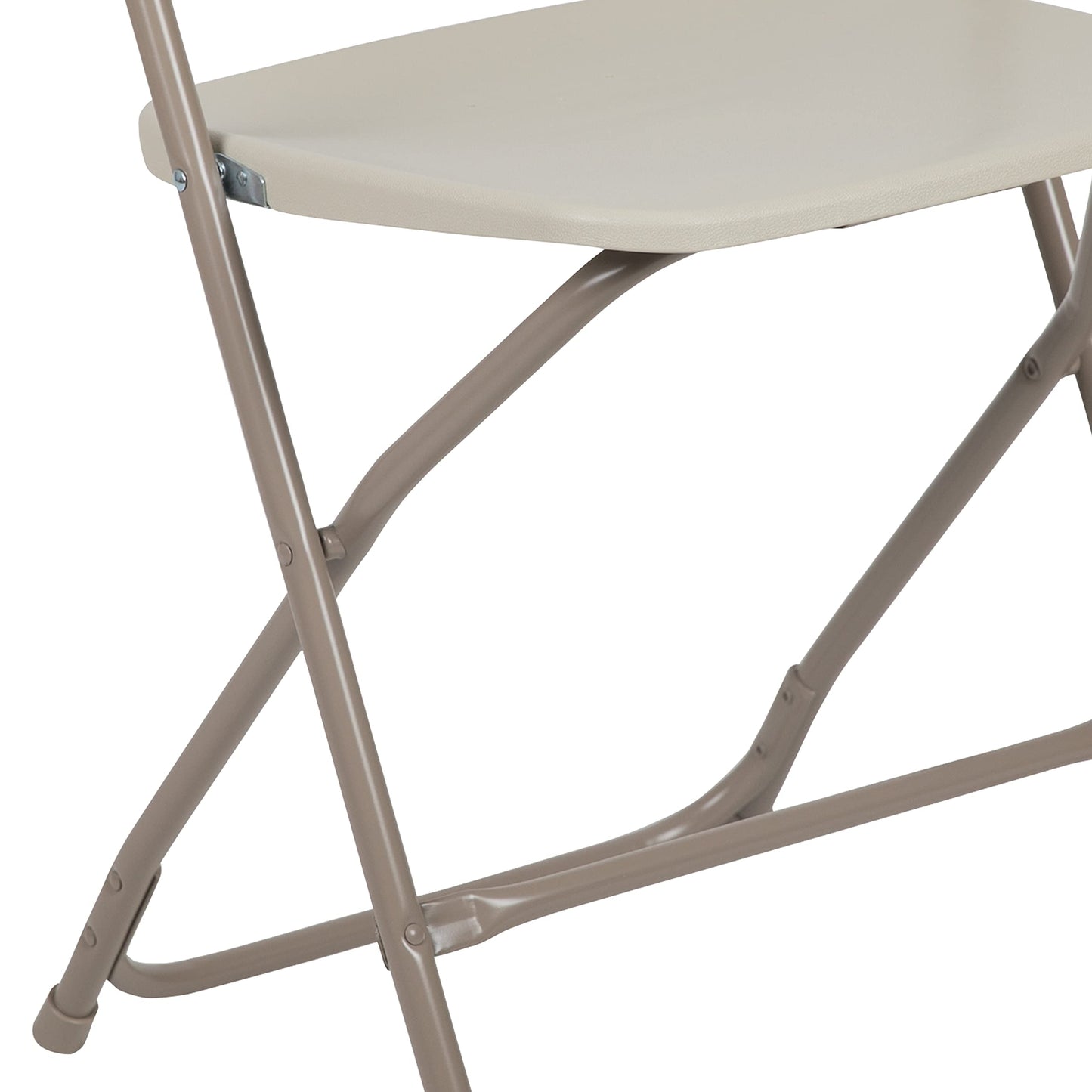 Flash Furniture Hercules Series Plastic Folding Chair - Beige - 4 Pack 650LB Weight Capacity Comfortable Event Chair-Lightweight Folding Chair