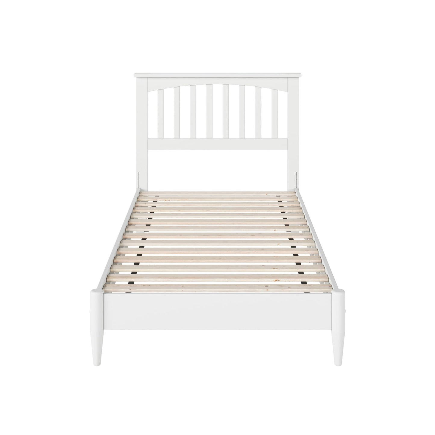 AFI, Becket Twin Solid Wood Low Profile Platform Bed, White