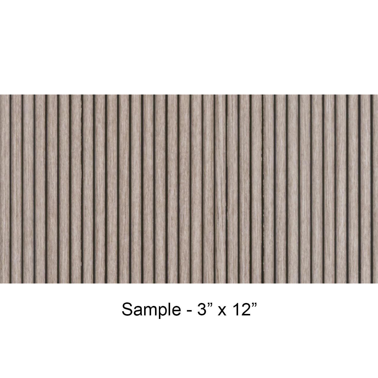From Plain To Beautiful In Hours MG-2009-SAM-2p Rounded Mini Wood Slat Walls, Ash, 3 in x 12 in Sample (Pack of 2)