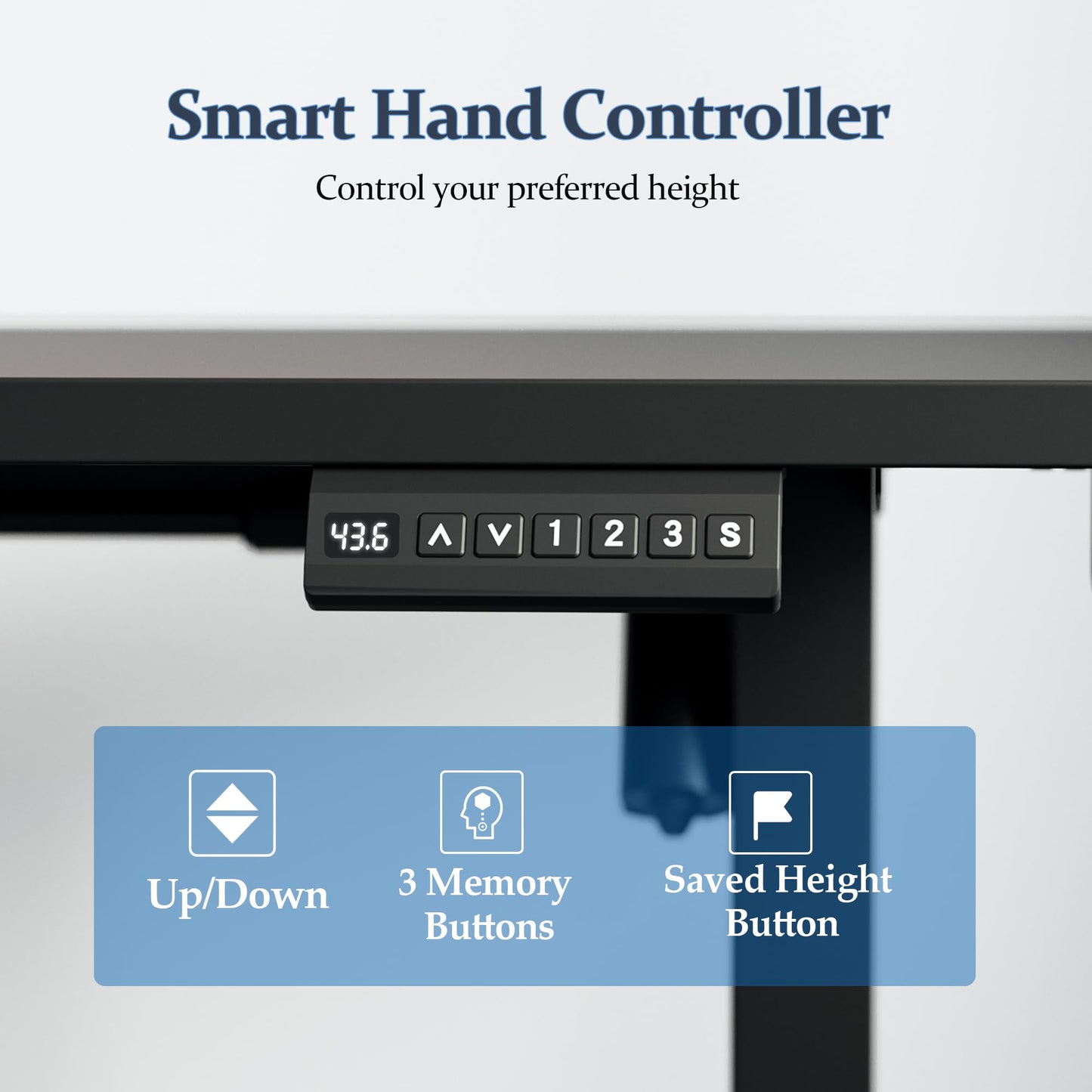Klicelor L Shaped Standing Desk 59 x 48 Inch, Electric Height Adjustable Corner Desk for Home Office Workstation, Ergonomic Sit Stand Computer Table with Memory Controller, Black