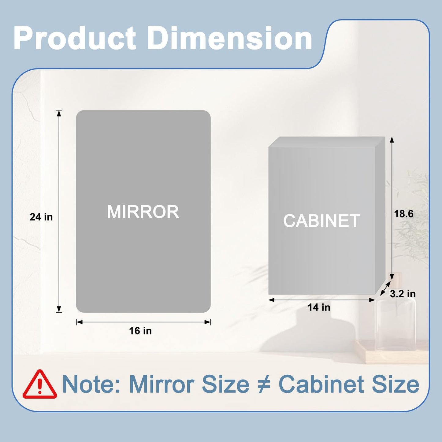 Venlus Silver Medicine Cabinet with Mirror, 16x24 Fully Assembled Recessed or Surface Mount Bathroom Medicine Cabinet, Metal Mirrored Cabinet with Adjustable Storage Shelves