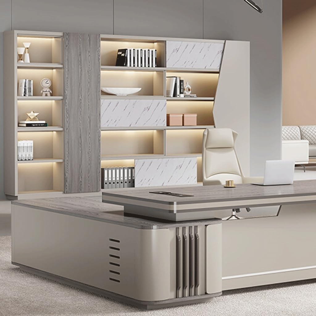 ULTRAWAVE Computer Desk Home Office Desk Simple and Elegant Single Executive Desk for CEO's Office, Manager's Desk Furniture